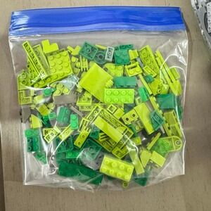 LEGO Bulk Lot Green Neon Lime Dark Green Bricks Plates Parts Sorted Mix MOC Kid